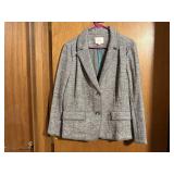 Loft Houndstooth grey blazer