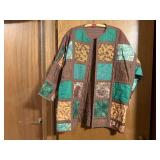 Handmade quilted botanical jacket