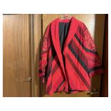 Homemade red quilted jacket