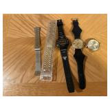Wrist watches, watch bands