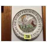 Decorative Crusoe alphabet plate, hanger included