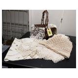 Basket of doilies