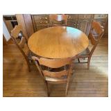 Dining table, chairs (4), leaves (2)
