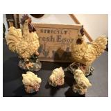 Fresh Eggs box, chicken collectibles