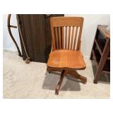 Antique oak desk chair