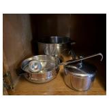 Farberware cookware, stainless scoop, strainer