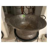 Large colander, decorative laundry wall hangings