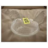 Glass hen on nest
