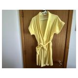 Yellow terry cloth robe