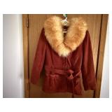 Vintage Hide-Away suede leather coat