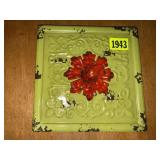 Floral tile wall decor