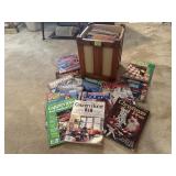Magazine rack, magazines included
