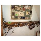 Wall hat rack, Americana garland