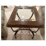 Glass inlay side table