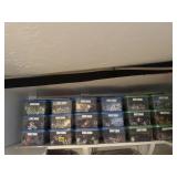 Tote of individual puzzles with box tops (18)