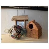 Bird feeder, hummingbird feeder, terra cotta