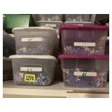Tote of individual puzzles with box tops (4)