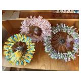 Bicycle wheel wreaths (3)