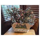 Zebra basket, florals