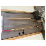 Yard tools, shovels, rake