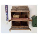 Barn wood chicken nesting box