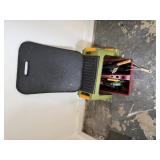 Garden kneelers, toolbox, hand tools