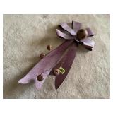 Bow with jingle bells holiday decoration