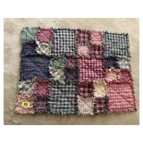 Frayed patchwork quilt