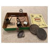 Farmers Almanacs, spring, corn husker, ashtray,
