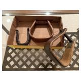 Wooden stirrups (2), horseshoe