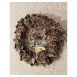 Bicycle wheel wreath