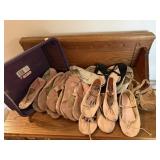 Assorted ballet slippers, dance shoes