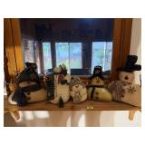 Chenille, plush snowman collection