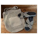 Lucky Brand textile sandals, back pack