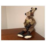 "Bears Rule" folk art teddy bear