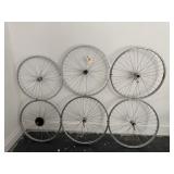 Bicycle wheel backdrop