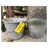 Galvanized pails (2)