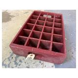 Red painted beverage crate
