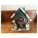 Metal Christmas village house