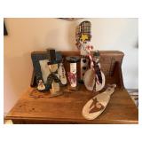 Picture frame, handmade, wooden snowman