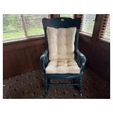 Painted rocking chair, cushions included