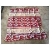 Vintage red throw blanket