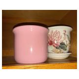Pink, Asian flower pots (2)