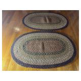 Pair of braided rugs
