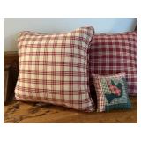 Waverly throw pillows (2), holiday dove miniature