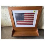 American flag wall shelf