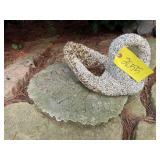 Lily pad stepping stone, mosaic swan