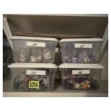 Tote of individual puzzles with box tops (4)
