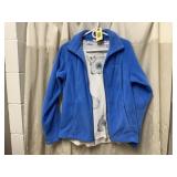 Columbia fleece zip front jacket, floral long