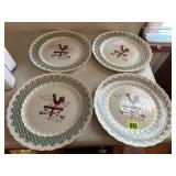 Rooster dinner plates (4)